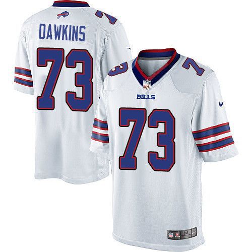 Men Buffalo Bills 73 Dion Dawkins Nike White Game NFL Jersey